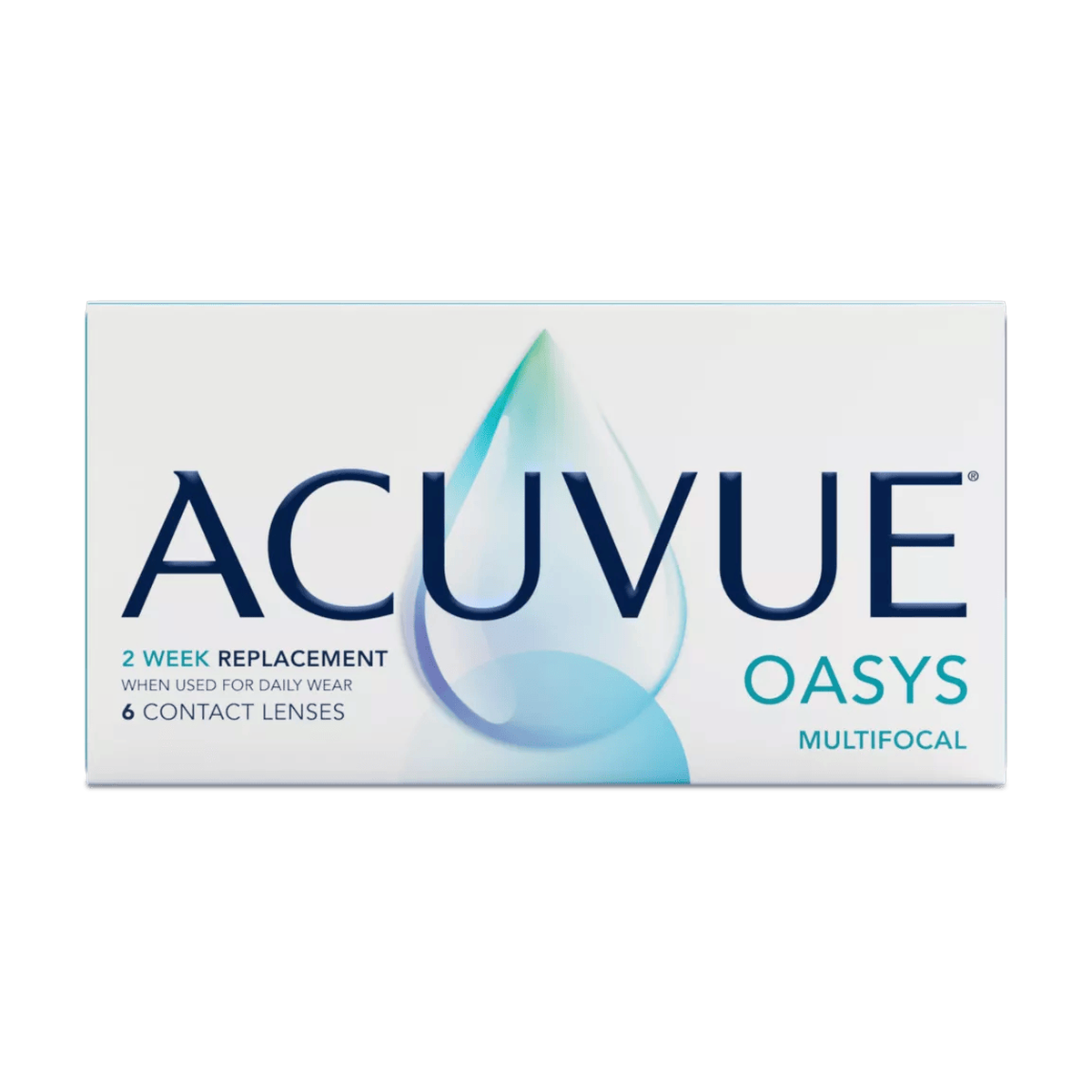 Caja de lentes de contacto Acuvue Oasys Multifocal de Johnson & Johnson para cerca y lejos