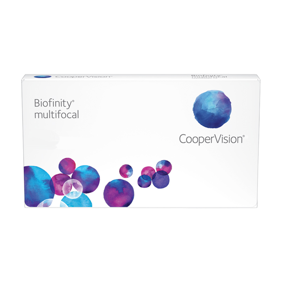 Caja de lentes de contacto Biofinity Multifocal de CooperVision para cerca y lejos