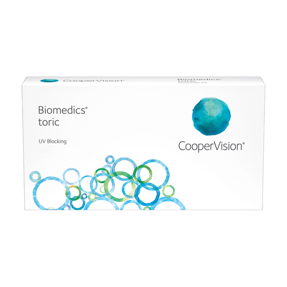 Caja de lentes de contacto Biomedics Toric de CooperVision para fórmula con cilindro